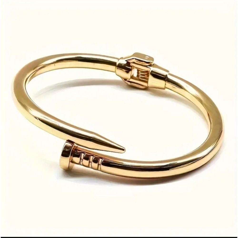 Gold Nail Bangle Bracelet Stainless steel
